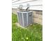 Exterior view of an Ameristar air conditioner unit, sitting outside on grass at 3434 Forrest Ter, Anderson SE, IN 46013