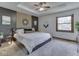 Relaxing bedroom with a tray ceiling and decorative wood panel at 4037 Hazy Ln, Greenwood, IN 46142