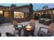 Outdoor patio area features a gas fire pit, with plenty of seating, and overhead pergola at 4037 Hazy Ln, Greenwood, IN 46142