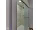 The bathroom has a shower with patterned glass door at 4037 Hazy Ln, Greenwood, IN 46142