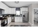 Modern kitchen with stainless steel appliances and white cabinets at 5252 N College Ave, Indianapolis, IN 46220