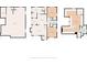 Detailed floor plan showcases the layout of the home's three floors, including room dimensions at 5697 Broadway St, Indianapolis, IN 46220