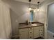 Bathroom featuring a vanity, mirror, and new light fixtures at 616 Elbow Bend Blvd, Greenwood, IN 46142