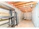 Unfinished basement with concrete walls, and visible joists and utilities at 6164 Parrington Dr, Indianapolis, IN 46236