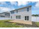 Spacious backyard with a white fence, patio, and a well-maintained lawn at 6827 Fallen Leaf Dr, Whitestown, IN 46075