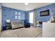 Charming Bedroom decorated with a vehicle theme, crib, rocking chair, and playful accents at 6827 Fallen Leaf Dr, Whitestown, IN 46075