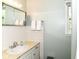 This bathroom features a sink and a mirror at 7140 Avalon Trail Dr, Indianapolis, IN 46250