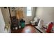 Bathroom with a shower/tub combo and vintage wooden cabinets at 1126 Kings Ct, Indianapolis, IN 46260