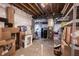Unfinished basement area perfect for storage at 11592 Saltford Ln, Fishers, IN 46037