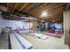 Spacious unfinished basement provides opportunity for recreation and storage at 11592 Saltford Ln, Fishers, IN 46037