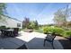 Open patio with fire pit and lake views at 11592 Saltford Ln, Fishers, IN 46037