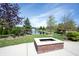 Picturesque community pond with fountain at 11592 Saltford Ln, Fishers, IN 46037
