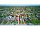 Overhead shot of property highlighting its tidy lawn, detached garage, and proximity to neighboring homes at 1209 N Downey Ave, Indianapolis, IN 46219