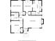 Detailed floor plan showcasing the primary bedroom, kitchen, living room, and bath at 1209 N Downey Ave, Indianapolis, IN 46219