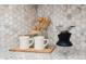 This kitchen area features a stylish countertop, appealing tile backsplash, and modern coffee brewing accessories at 1209 N Downey Ave, Indianapolis, IN 46219