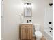 Modern bathroom with stylish vanity, new fixtures, and a combined tub and shower at 1295 Rolling Ridge Dr, Noblesville, IN 46060
