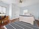 Light-filled bedroom with blue walls and wood floors at 1394 N Michigan Rd, Shelbyville, IN 46176