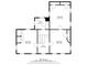 Detailed second floor plan showing layout of bedrooms, bathroom and hall at 1394 N Michigan Rd, Shelbyville, IN 46176