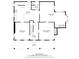 Detailed first floor plan showing layout of kitchen, living room, dining room, primary bedroom, and porch at 1394 N Michigan Rd, Shelbyville, IN 46176