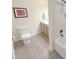 Full bathroom with shower over tub and neutral tile at 16924 Maple Springs Way, Westfield, IN 46074