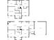 This floorplan highlights the layout of the two-story home, including bedrooms, bathrooms, kitchen, and living areas at 2080 Norwich Pl, Martinsville, IN 46151
