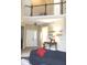 Inviting entryway with a high ceiling and second-story railing creating an open and airy feel at 2120 Dakota Dr, Franklin, IN 46131