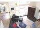 Aerial view of living room with natural light, cozy furniture, and a view to the backyard at 2120 Dakota Dr, Franklin, IN 46131