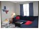 Cozy living room with comfortable seating, a window, and Texas decor at 2120 Dakota Dr, Franklin, IN 46131