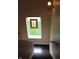 Staircase with a landing window decorated with colorful glass at 2120 Dakota Dr, Franklin, IN 46131