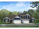 Charming two-story home showcasing a symmetrical facade, dormer windows, and a three-car garage at 2257 Aviary Ln, Danville, IN 46122