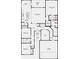 Detailed floor plan showcasing the layout with a kitchen, primary suite, bedrooms, and covered patio at 2257 Aviary Ln, Danville, IN 46122