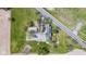 Majestic aerial view of the property and farmland from above, featuring a long, paved driveway at 4155 S State Rd 39, Lebanon, IN 46052