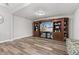 Finished basement showcasing a large entertainment center and modern flooring at 4155 S State Rd 39, Lebanon, IN 46052