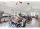 Stylish dining room featuring a wooden table with seating, gray walls and modern decor at 4155 S State Rd 39, Lebanon, IN 46052
