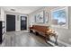 Welcoming entryway with a dark front door, neutral colors and natural light at 4155 S State Rd 39, Lebanon, IN 46052