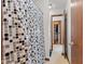 Bathroom featuring a shower with patterned curtain and views to a closet and hallway at 4322 Matrea More Ct, Indianapolis, IN 46254