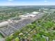 Aerial view showcasing the proximity of a residential area to commercial and educational facilities at 507 S Grant St, Brownsburg, IN 46112