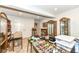 Finished basement with display cases and tables perfect for hobbies or collections at 5158 Montview Way, Noblesville, IN 46062