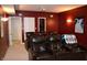 Theater room with recliner seating, screen and sound system at 5361 Ashby Ct, Greenwood, IN 46143