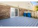 This home features a wood deck and mature trees, creating a private outdoor space at 6026 Oakbrook Ln, Indianapolis, IN 46254