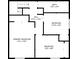 Floorplan depicting the layout of the upper level of the home, including the primary bedroom at 6026 Oakbrook Ln, Indianapolis, IN 46254