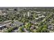 An aerial view offers a full glimpse of the property within its lush, green surroundings at 624 E Walnut St # 46, Indianapolis, IN 46204
