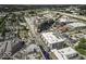 A bird's eye view highlighting the building's accessibility to nearby restaurants, shops, and highways at 624 E Walnut St # 46, Indianapolis, IN 46204