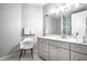 Well-lit bathroom features a vanity with ample counter space and a clean, modern design at 624 E Walnut St # 46, Indianapolis, IN 46204