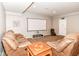 Cozy basement featuring carpeted floors, a large screen setup and comfortable seating at 6625 W Winding Bnd, McCordsville, IN 46055