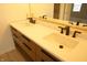 Spacious double sink vanity in a modern bathroom with sleek hardware and ample counter space at 6725 Tramcus Dr, Indianapolis, IN 46260