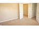 A standard bedroom with neutral carpet and paint, providing a blank canvas for personalization at 6725 Tramcus Dr, Indianapolis, IN 46260