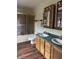 Bathroom featuring a double sink vanity and a sliding door shower at 10770 W 650 S, Columbus, IN 47201