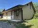 Side view of garage with metal roof and two garage doors at 10770 W 650 S, Columbus, IN 47201