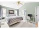 Vaulted main bedroom featuring an ensuite bath, an attached office area and great natural light at 1170 Runningbrook Dr, Avon, IN 46123